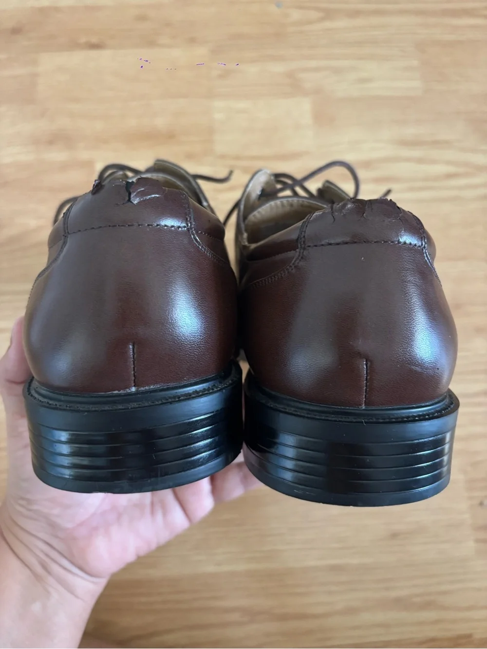 Croft & Barrow Men's Brown Leather Lace-Up Oxfords